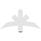 Ekena Millwork Alberta Architectural Grade PVC Gable Bracket, 36"W x 18"H x 2"D x 4"F, 12/12 Pitch GBP036X18X0204ALB00 - alternate 4